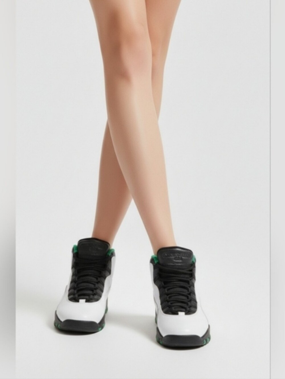 🏀🔥 Air Jordan 10 “Seattle” Black / White / Green – Men’s 8.5 🔥🏀